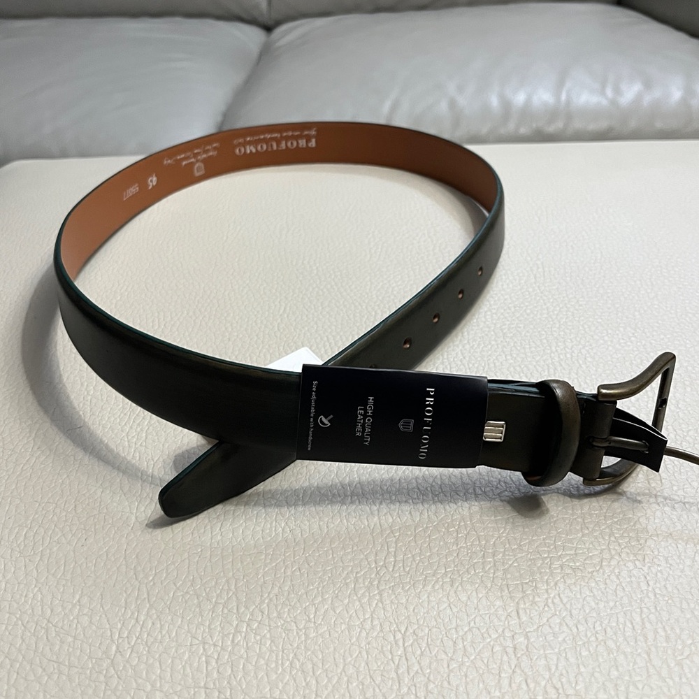 NWT - Profuomo Leather Belt - Made in Italy - Size 95/ US 38